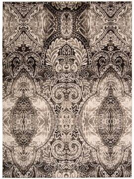 Nourison Glistening Nights Grey Rectangle 8x10 ft Polypropylene Carpet 100814