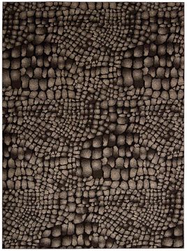 Michael Amini MA05 GLISTNING NGHTS Black Rectangle 8x10 ft polypropylene Carpet 100849