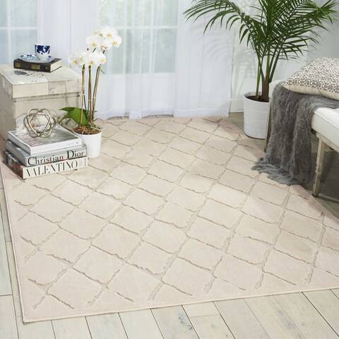 Nourison Gleam Beige 93 X 129 Area Rug 805-100880 Image 3