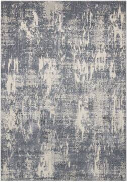 Nourison Gleam Grey Rectangle 5x7 ft Polyester Carpet 100888
