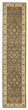 Nourison Nourison 2000 Green Runner 10 to 12 ft Wool Carpet 101175