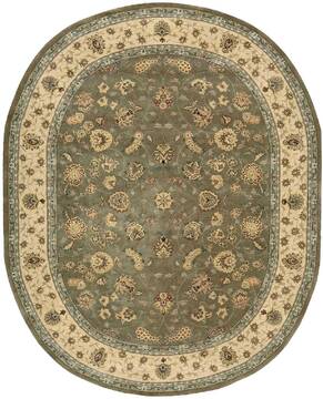 Nourison Nourison 2000 Green Oval 8x11 ft and Larger Wool Carpet 101181