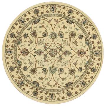 Nourison Nourison 2000 Beige Round 4'0" X 4'0" Area Rug  805-101273