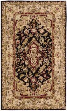 Nourison Nourison 2000 Black Rectangle 2x4 ft Wool Carpet 101286