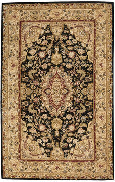 Nourison Nourison 2000 Black Rectangle 4x6 ft Wool Carpet 101287