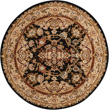 Nourison Nourison 2000 Black Round 4 ft and Smaller Wool Carpet 101288