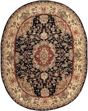 Nourison Nourison 2000 Black Oval 8x11 ft and Larger Wool Carpet 101291