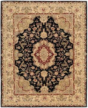 Nourison Nourison 2000 Black Rectangle 10x14 ft Wool Carpet 101295