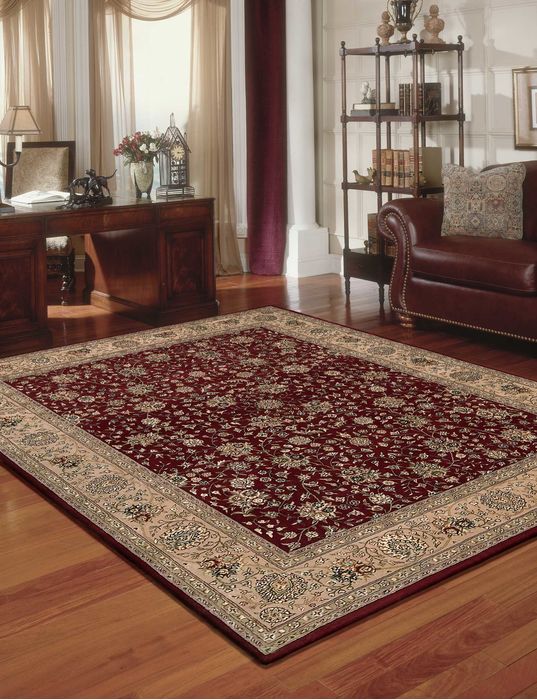 Nourison 2000 Red Rectangle 6x9 ft Wool Carpet 101356 SKU 101356