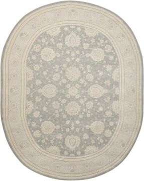 Nourison 2000 Grey Oval 8x11 ft and Larger Wool Carpet 101426