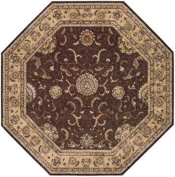 Nourison Nourison 2000 Brown Octagon 10'0" X 10'0" Area Rug  805-101446