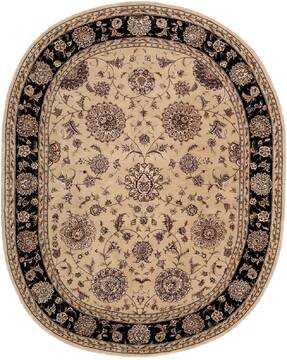 Nourison Nourison 2000 Beige Oval 8x11 ft and Larger Wool Carpet 101495
