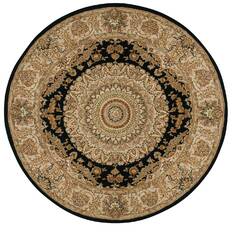 Nourison Nourison 2000 Black Round 4'0" X 4'0" Area Rug  805-101559