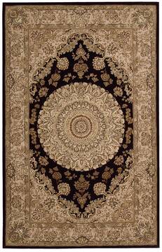 Nourison Nourison 2000 Black Rectangle 6x9 ft Wool Carpet 101560