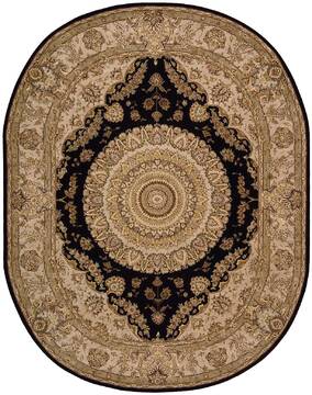 Nourison Nourison 2000 Black Oval 8x11 ft and Larger Wool Carpet 101562