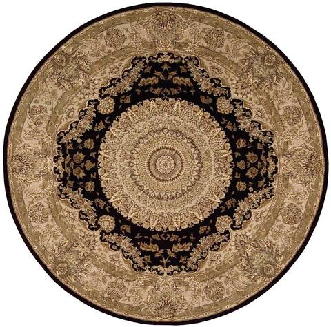 Nourison Nourison 2000 Black Round 80 X 80 Area Rug 805-101564 Image 0