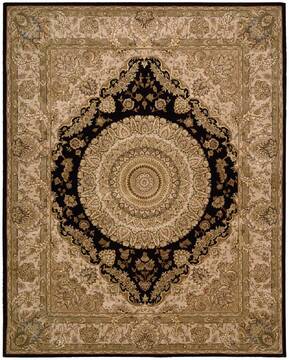 Nourison Nourison 2000 Black Rectangle 10x14 ft Wool Carpet 101566