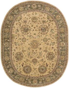 Nourison Nourison 2000 Beige Oval 8x11 ft and Larger Wool Carpet 101588