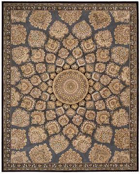 Nourison 2000 Grey Rectangle 8x10 ft Wool Carpet 101678