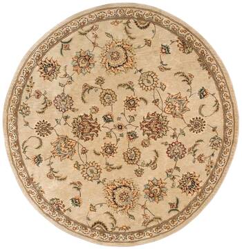 Nourison Nourison 2000 Beige Round 5 to 6 ft Wool Carpet 101702