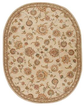 Nourison Nourison 2000 Beige Oval 8x11 ft and Larger Wool Carpet 101703