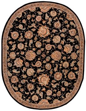 Nourison 2000 Black Oval 8x11 ft and Larger Wool Carpet 101716