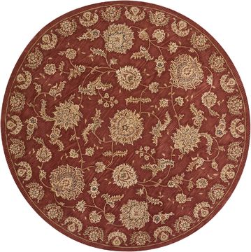 Nourison 2000 Brown Round 7 to 8 ft Wool Carpet 101757