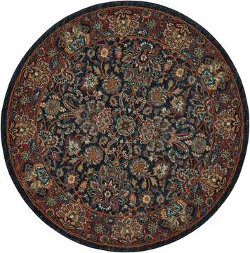 Nourison Nourison 2020 Blue Round 7 to 8 ft Polyester Carpet 101781