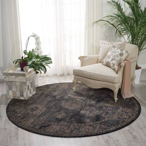 Nourison Nourison 2020 Grey Round 75 X 75 Area Rug 805-101805 Image 3