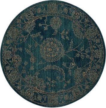 Nourison Nourison 2020 Blue Round 5 to 6 ft Polyester Carpet 101814