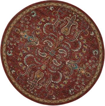 Nourison Nourison 2020 Red Round 5 to 6 ft Polyester Carpet 101838