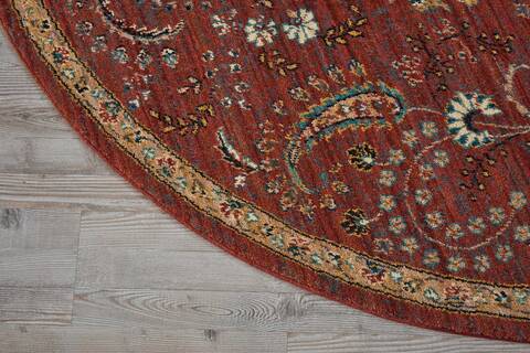 Nourison Nourison 2020 Red Round 75 X 75 Area Rug 805-101841 Image 1