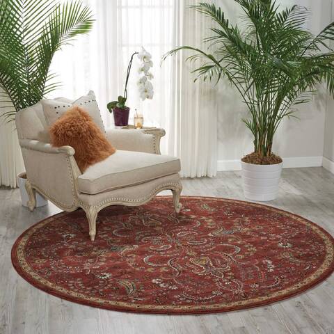 Nourison Nourison 2020 Red Round 75 X 75 Area Rug 805-101841 Image 3