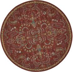 Nourison Nourison 2020 Red Round 7 to 8 ft Polyester Carpet 101841