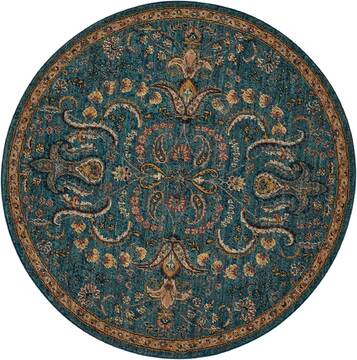Nourison Nourison 2020 Blue Round 5 to 6 ft Polyester Carpet 101862