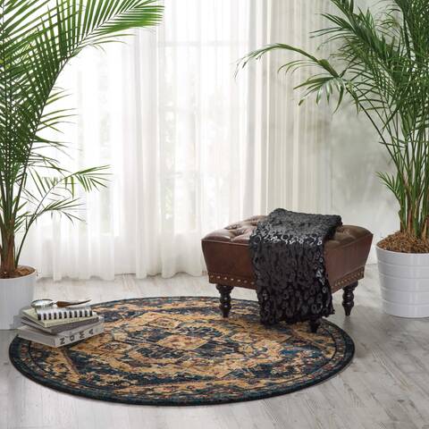 Nourison Nourison 2020 Blue Round 50 X 50 Area Rug 805-101886 Image 3