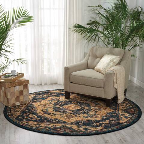 Nourison Nourison 2020 Blue Round 75 X 75 Area Rug 805-101889 Image 3