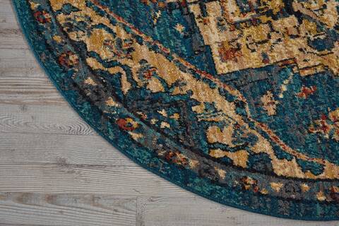 Nourison Nourison 2020 Blue Round 75 X 75 Area Rug 805-101901 Image 1