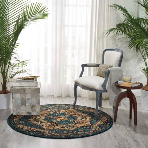 Nourison Nourison 2020 Blue Round 75 X 75 Area Rug 805-101901 Image 3