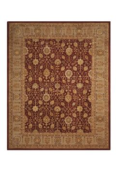Nourison 3000 Brown Rectangle 8x10 ft wool and silk Carpet 101949
