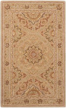 Nourison 3000 Beige Rectangle 2x4 ft wool and silk Carpet 102023