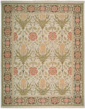 Nourison NOURMAK Green Rectangle 8x10 ft Wool Carpet 102052