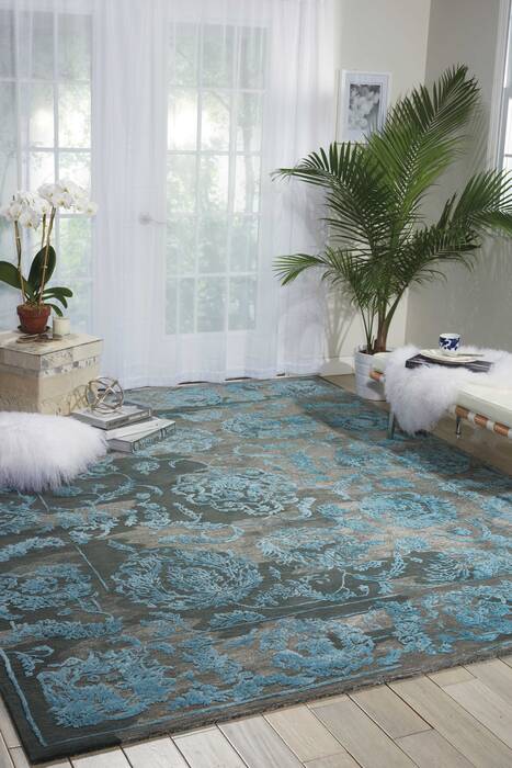 Nourison Opaline Grey 79 X 99 Area Rug 805-102316 Image 3
