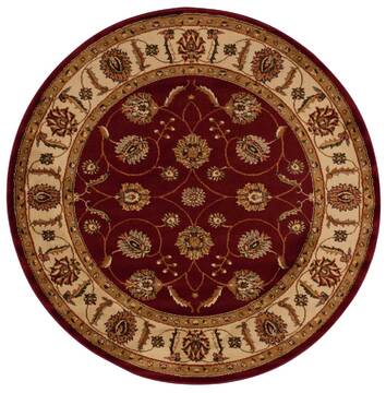 Nourison Paramount Red Round 5'3" X 5'3" Area Rug  805-102362