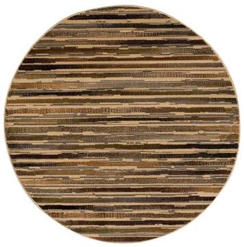 Nourison Paramount Beige Round 5'3" X 5'3" Area Rug  805-102367