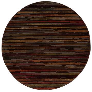 Nourison Paramount Multicolor Round 5'3" X 5'3" Area Rug  805-102372