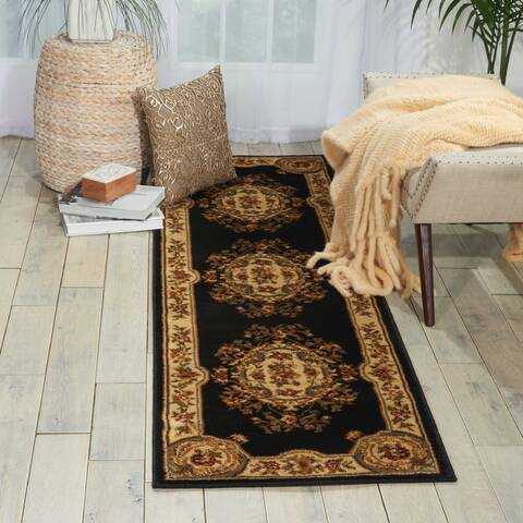 Nourison Paramount Black Runner 22 X 73 Area Rug 805-102390 Image 3