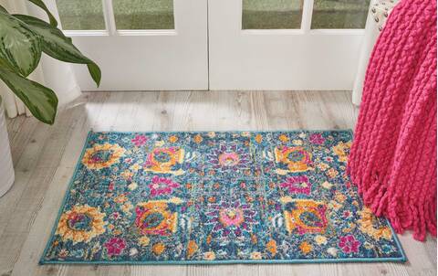 Nourison Passion Blue 110 X 210 Area Rug 805-102410 Image 3