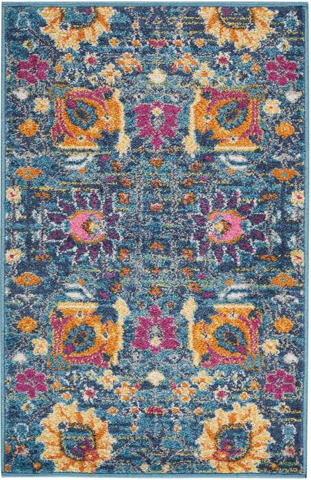 Nourison Passion Blue 110 X 210 Area Rug 805-102410 Image 0