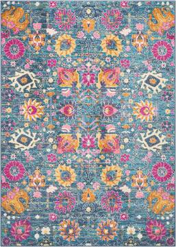 Nourison Passion Blue Rectangle 4x6 ft Polypropylene Carpet 102411